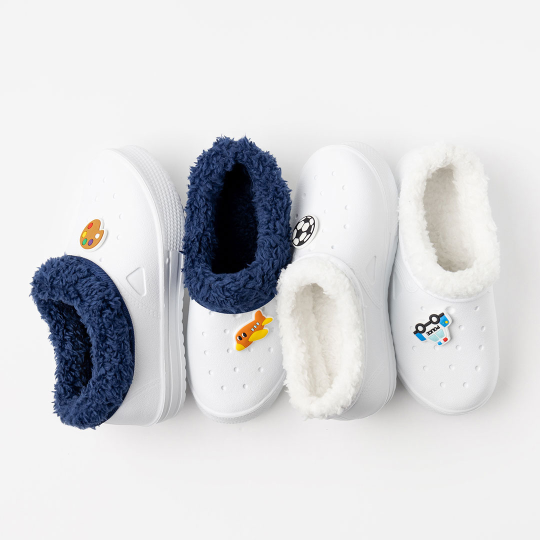 오즈키즈 초등 학교 실내화 겨울 털 방한 신발 유치원 학생 유아 아동 꼼꼼플리스 - 상품 이미지