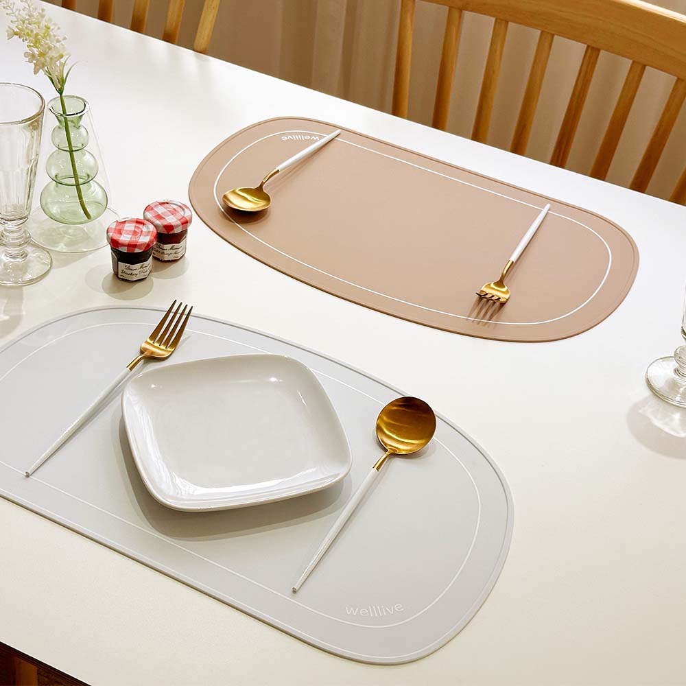 웰라이브 실리콘 식탁매트 테이블매트 1+1