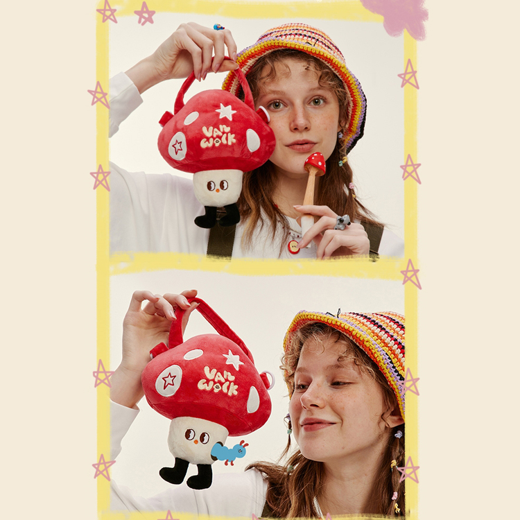 반워크 머쉬룸 스몰 버섯 오리지날 백팩 [미니 레드] - 상세 이미지 3