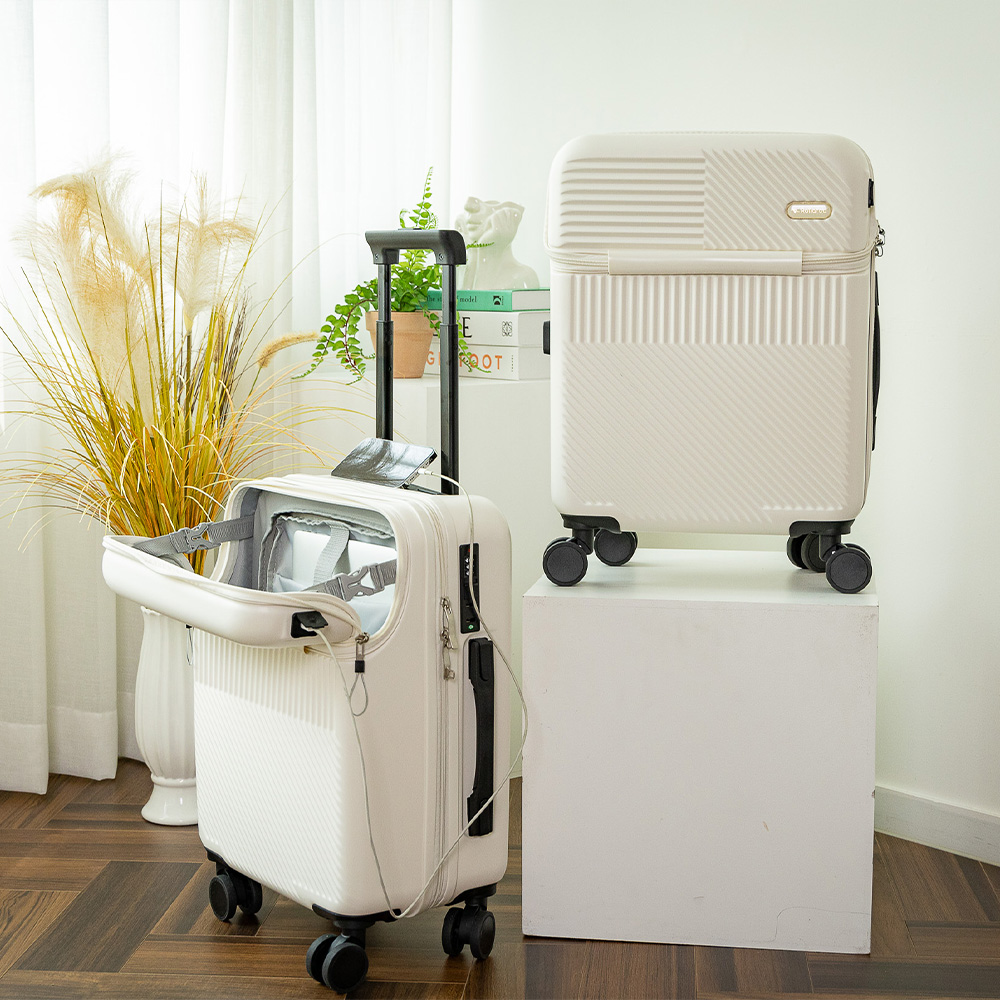 롤라루 51cm(20인치) 기내용 캐리어 확장형 여행가방 오프너