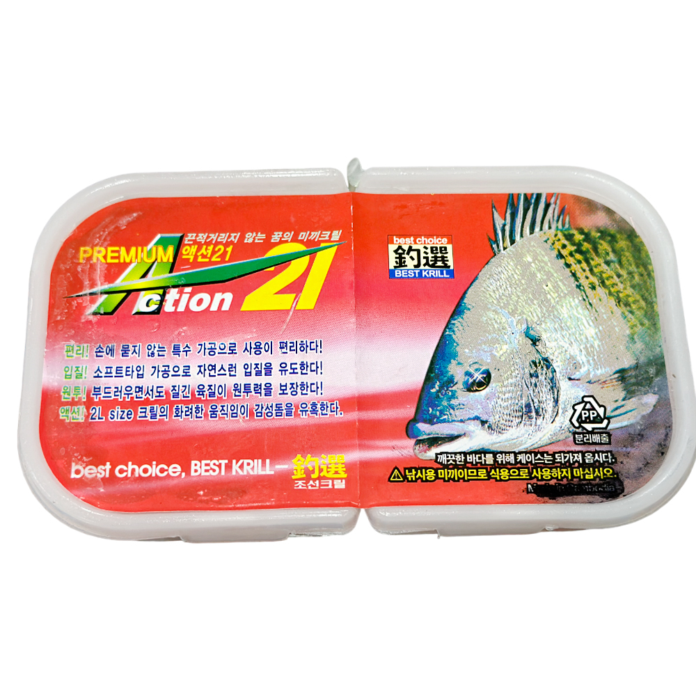 조선크릴 끈적이지 않는 프리미엄 액션21 약150g 각크릴 감성돔 전용 낚시미끼 백크릴 - 상세 이미지 2
