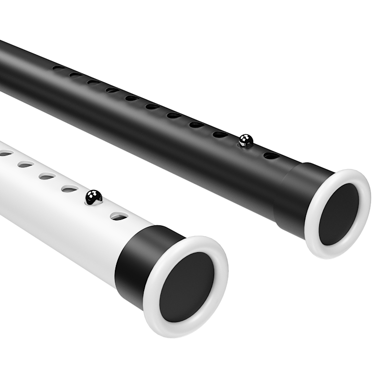 압축봉 무타공 커튼봉 옷걸이 행거 힘센 360-410cm 블랙