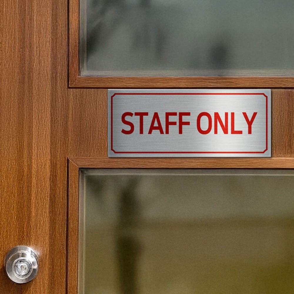 STAFF ONLY 스티커 관계자외출입금지 안내 판넬 표지판 생활방수 스티커형 - 상품 이미지