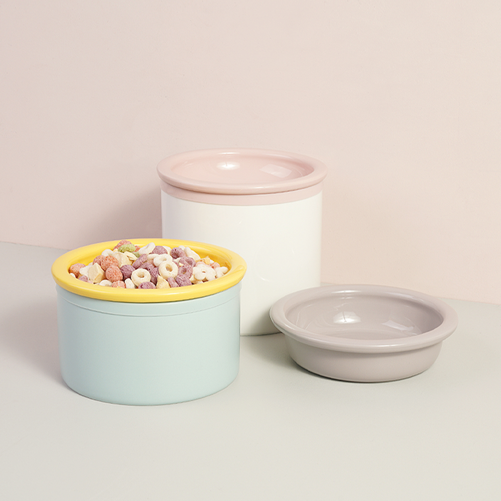 보울보울 고양이 밥그릇 강아지 식기 헬로볼 세트
