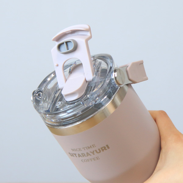 투웨이 손잡이 텀블러 900ml 등산 대용량 보온 보냉 빨대 - 상세 이미지 3