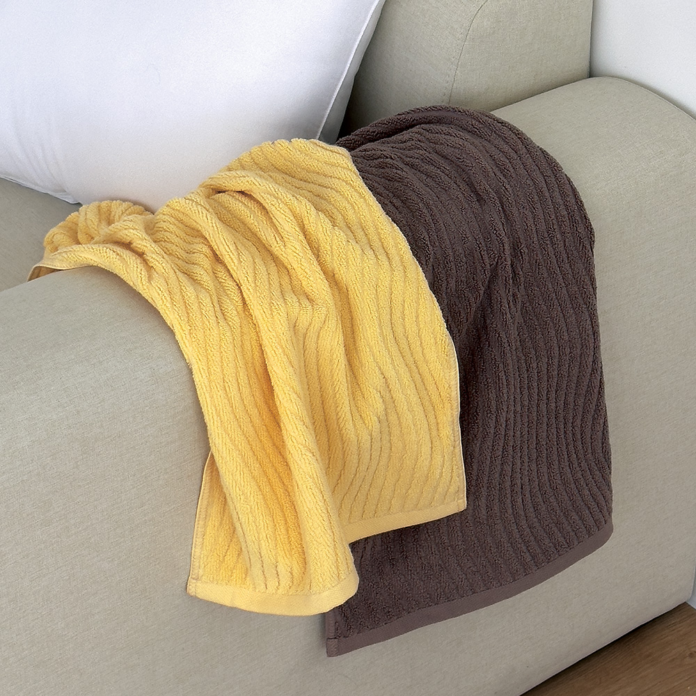 소프트터치 순면 100% 웨이브 패턴 180g 호텔 수건 5+5매 이미지 8