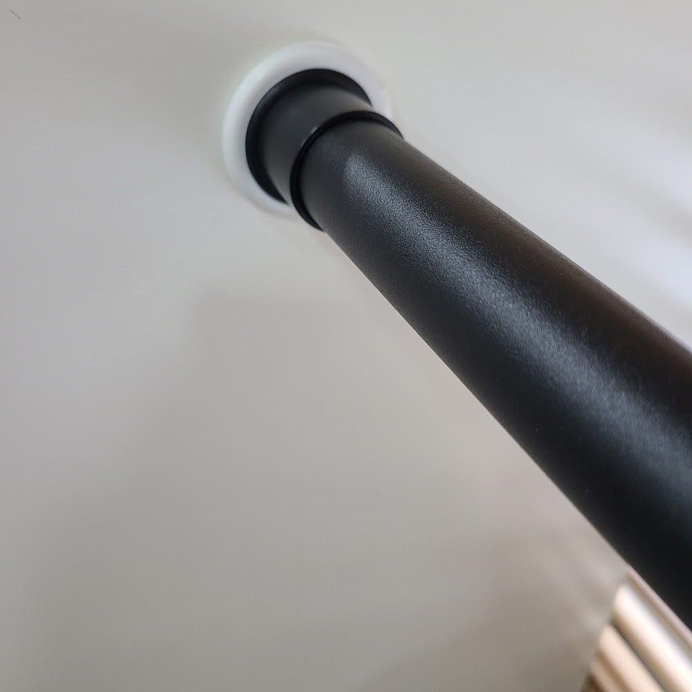 압축봉 커튼봉 옷걸이 힘센 210-260cm 블랙 두께32mm 8