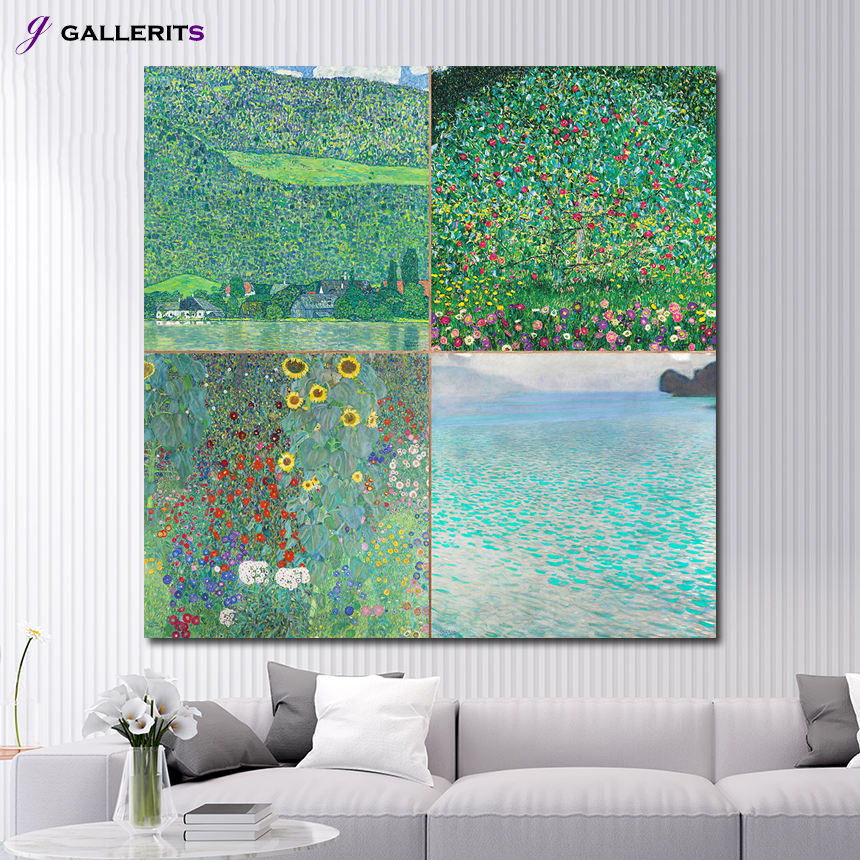 구스타프클림트 명화 인테리어 그림 거실 액자 해바라기 꽃 사과 식물 개업선물 중형