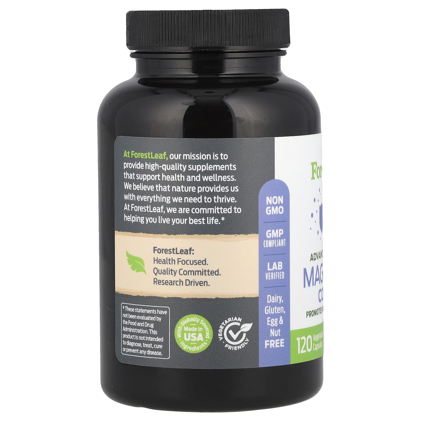 포레스트리프 어드밴스 마그네슘 콤플렉스 500mg 120정 킬레이트 시트레이트 x 3병 - 상세 이미지 3