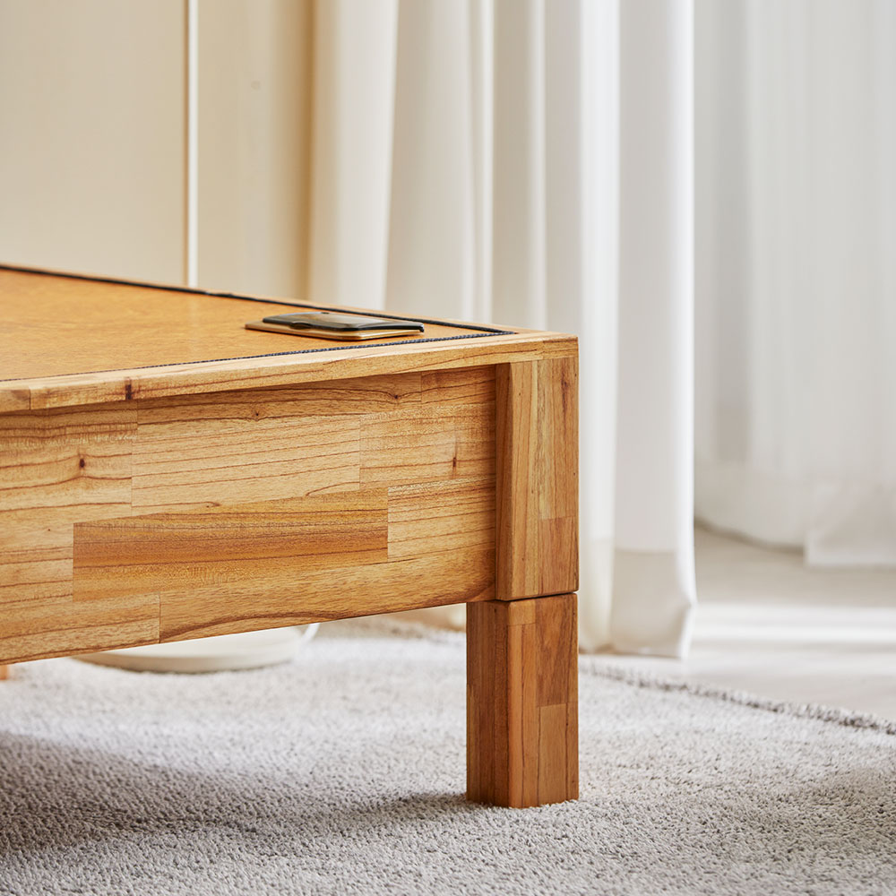 장인가구 고센 참죽나무 원목 평상형 카우치 온열 황토 흙소파 +마모륨 보료