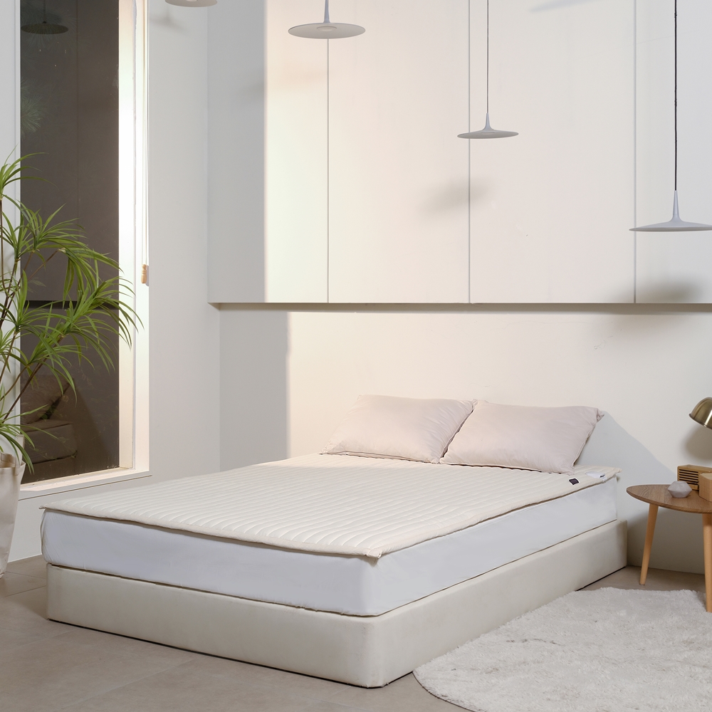 공감도씨 순면 80수 그래핀 탄소매트 고급형 카본 전기 온열 침대 1인용 퀸 킹 내추럴화이트 SS