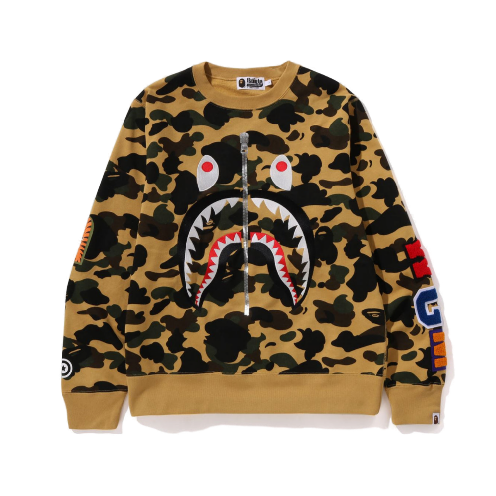베이프 맨투맨 1ST CAMO SHARK CREWNECK 1K80-113-010 - 메인 이미지