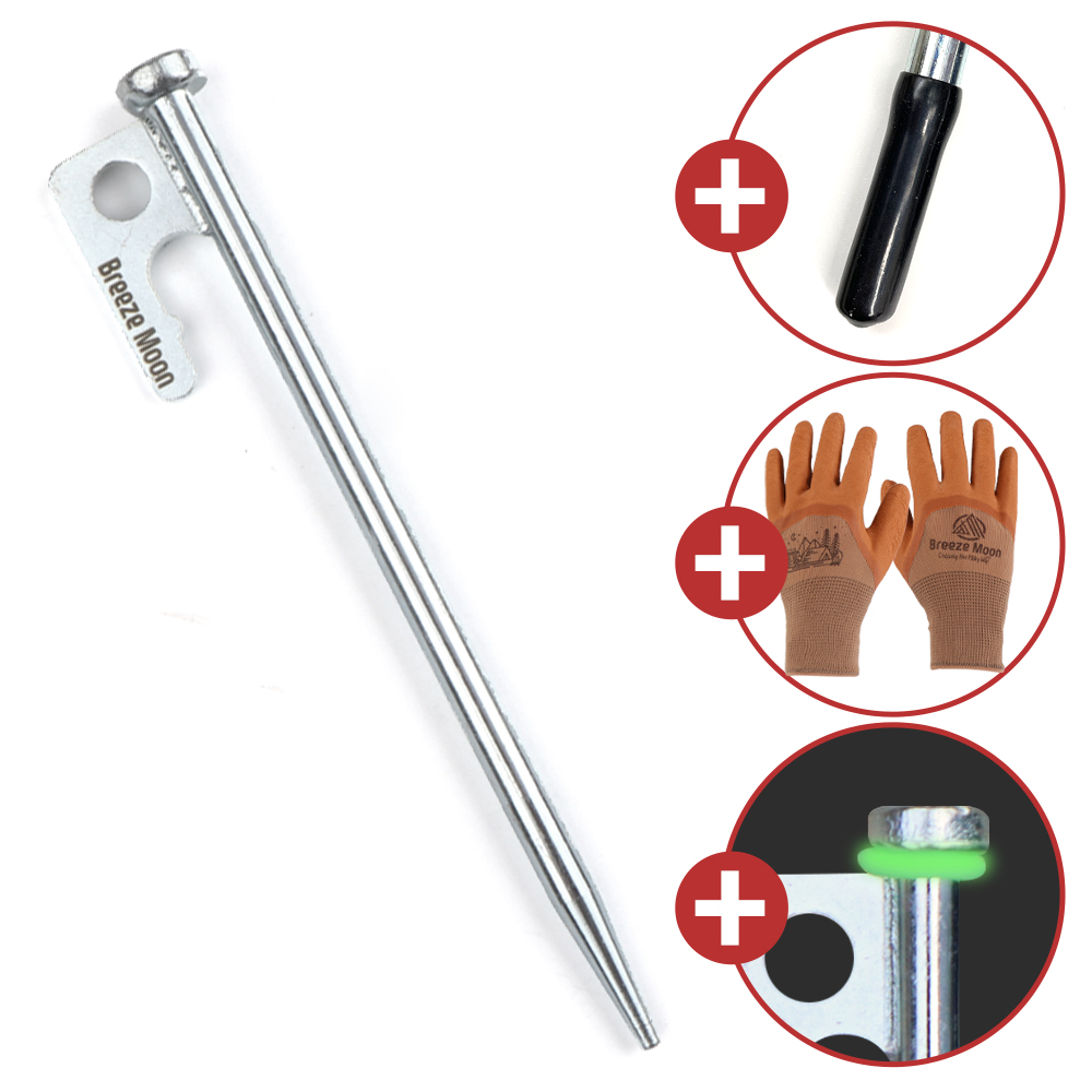 브리즈문 단조팩 텐트팩 캠핑 타프 팩 말뚝 크롬 20cm