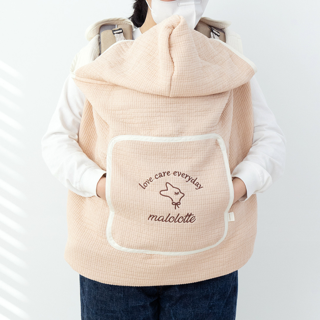 마롤 극세사 아기띠워머 아기 망토 블랭킷 후드 담요 겨울옷