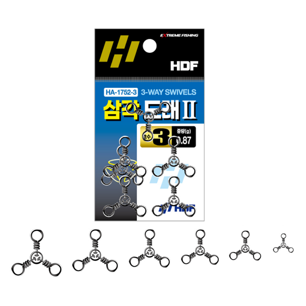 해동 채비꼬임 방지 삼각도래2 HA-1752 쌍바늘 채비용 기본형 광어 쭈꾸미 갑오징어 - 메인 이미지