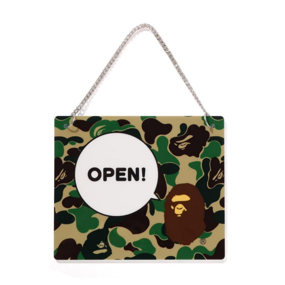 베이프 문패 ABC CAMO OPEN / CLOSED SIGNBOARD 1K70-192-004 - 메인 이미지