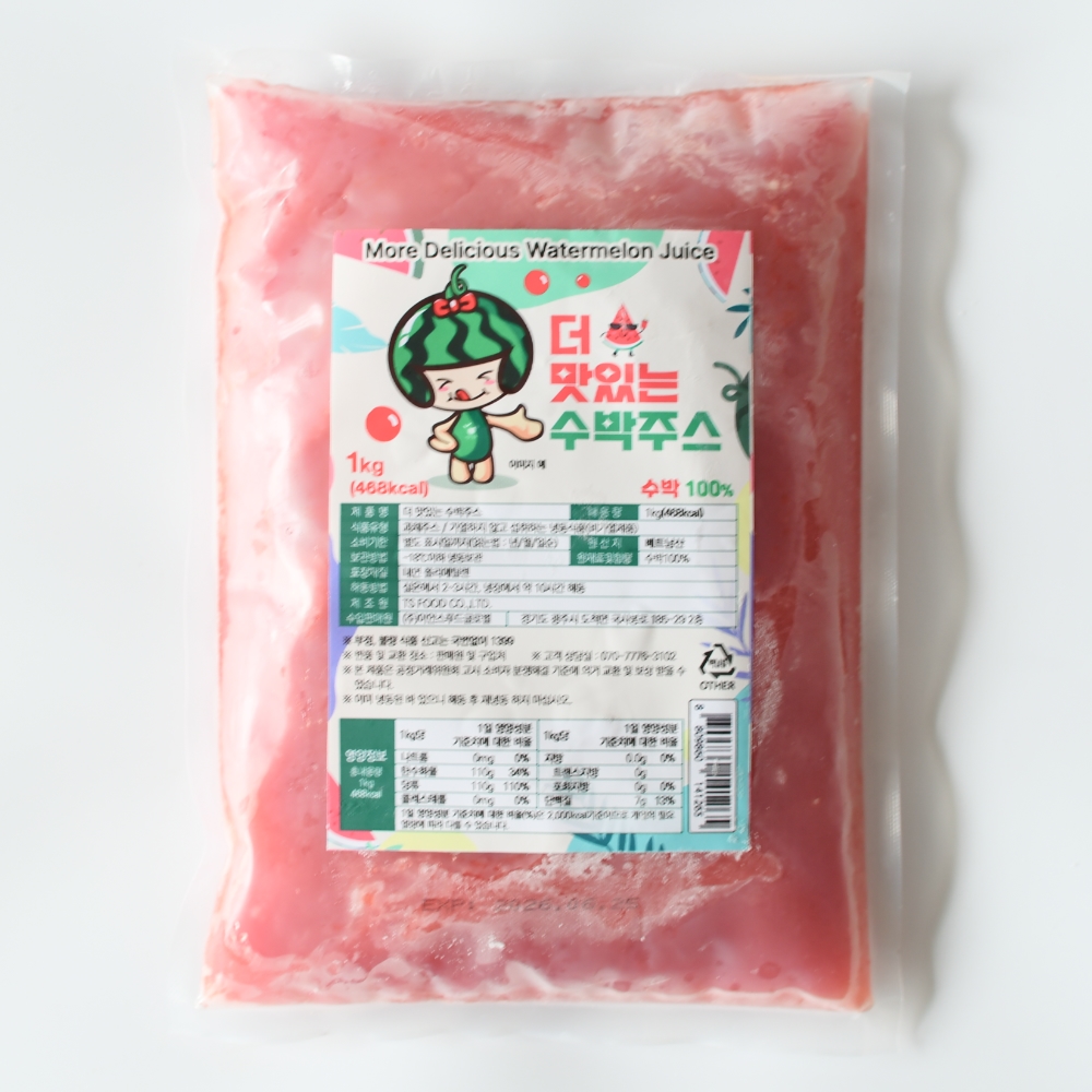 냉동 더 맛있는 수박주스 1kg 수박 100% 베트남산 - 상세 이미지 2