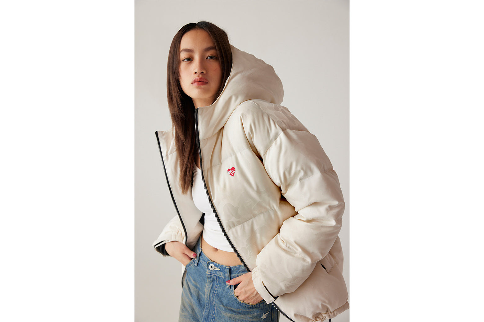 베이프 우먼즈 패딩 SOLID CAMO DOWN JACKET 1K80-244-006 - 상세 이미지 3