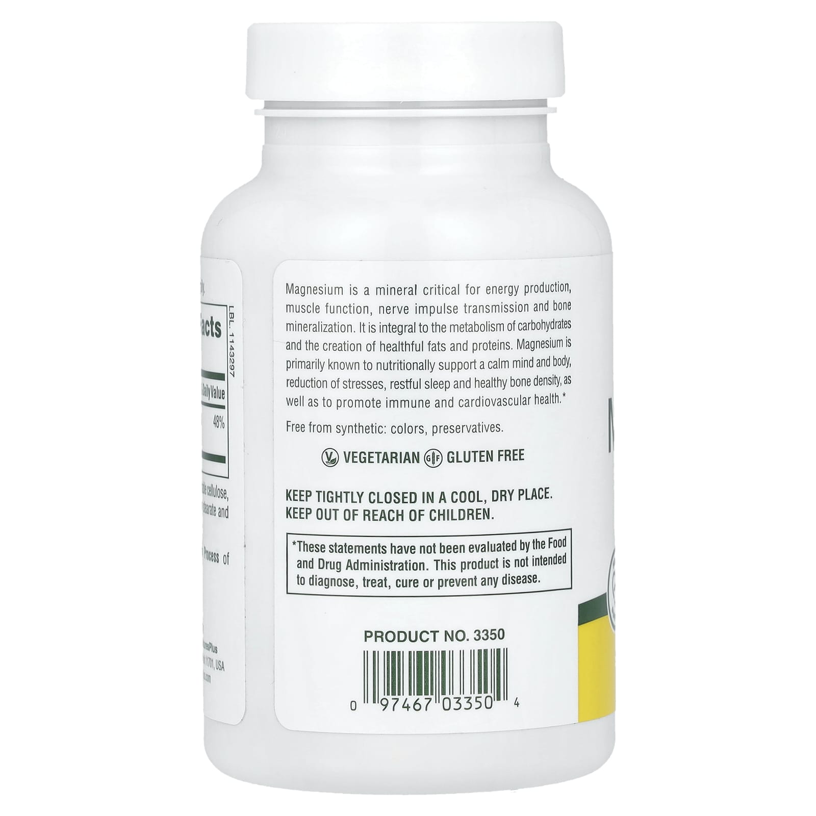 네이쳐스플러스 킬레이트 마그네슘 200mg 90정 x 3병 - 상세 이미지 3