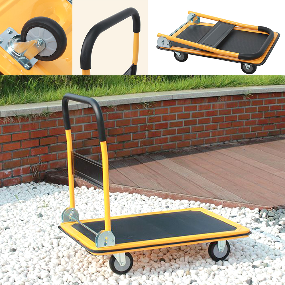 접이식 무소음 핸드카트 강력 스틸 화물 운반 폴딩 구루마