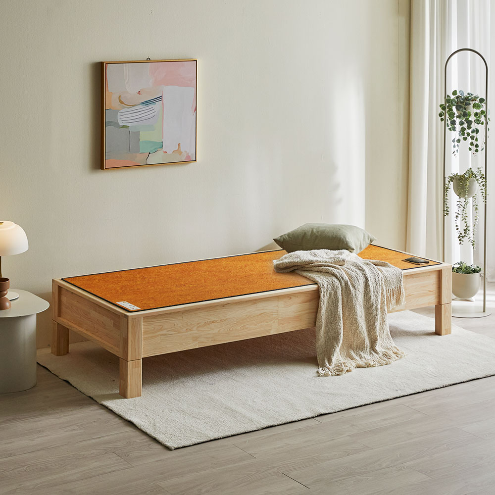 장인가구 고센 편백나무 원목 평상형 카우치 온열 황토 흙소파 +마모륨 보료