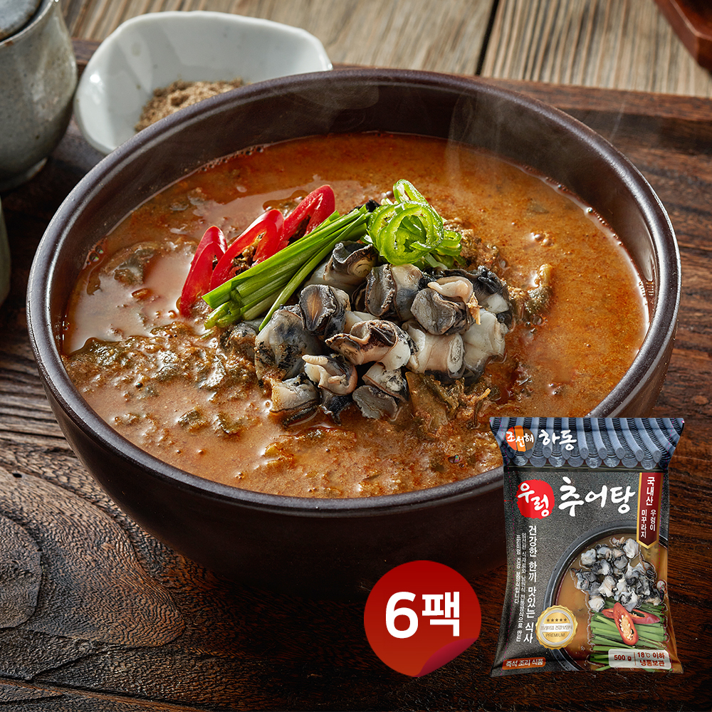 하동 우렁 추어탕 550g x 6팩 보양식 간편식 국밥 전통 추어탕 - 상품 이미지