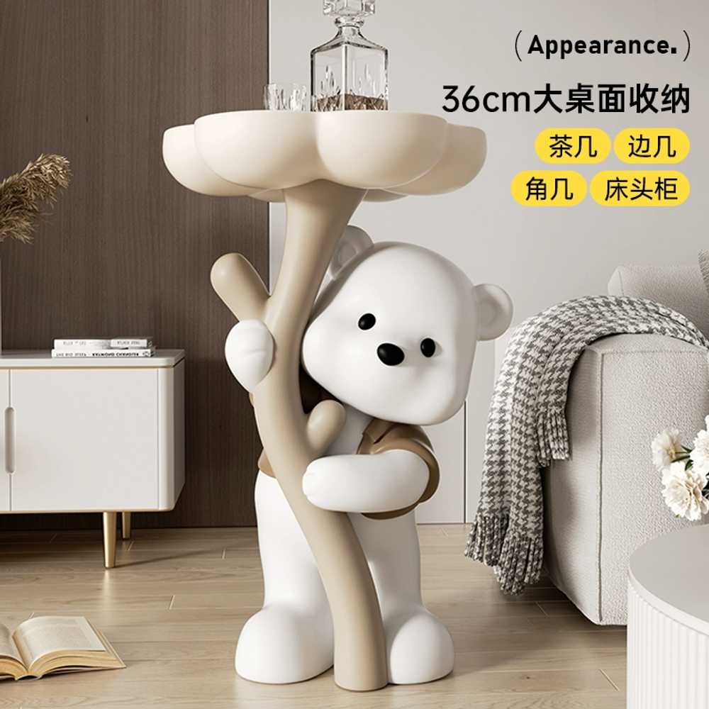 사이드 테이블 곰 트레이 쇼파협탁 귀여운 인테리어 62cm - 상세 이미지 5