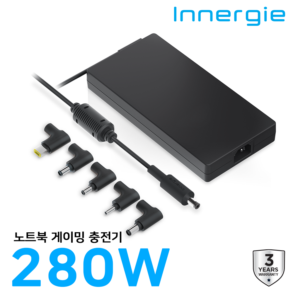 델타 이너지 T28 280W 올인원 게이밍 노트북 충전기 HP 에이서 레노버 아수스 변환 젠더 - 상품 이미지