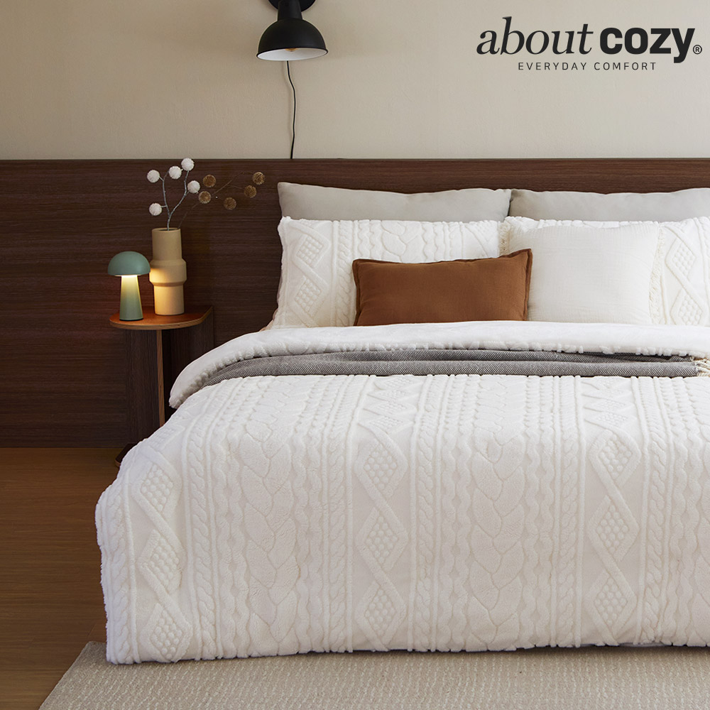 극세사이불세트 겨울이불세트 기숙사,원룸 침구 꽈배기패턴 침대패드,베개커버포함 SS