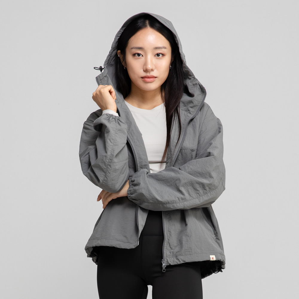 hgs 해결사 바람막이 오버핏 아메카지 윈드브레이커 남성 여성 캐쥬얼 고프코어 아우터 이미지 3