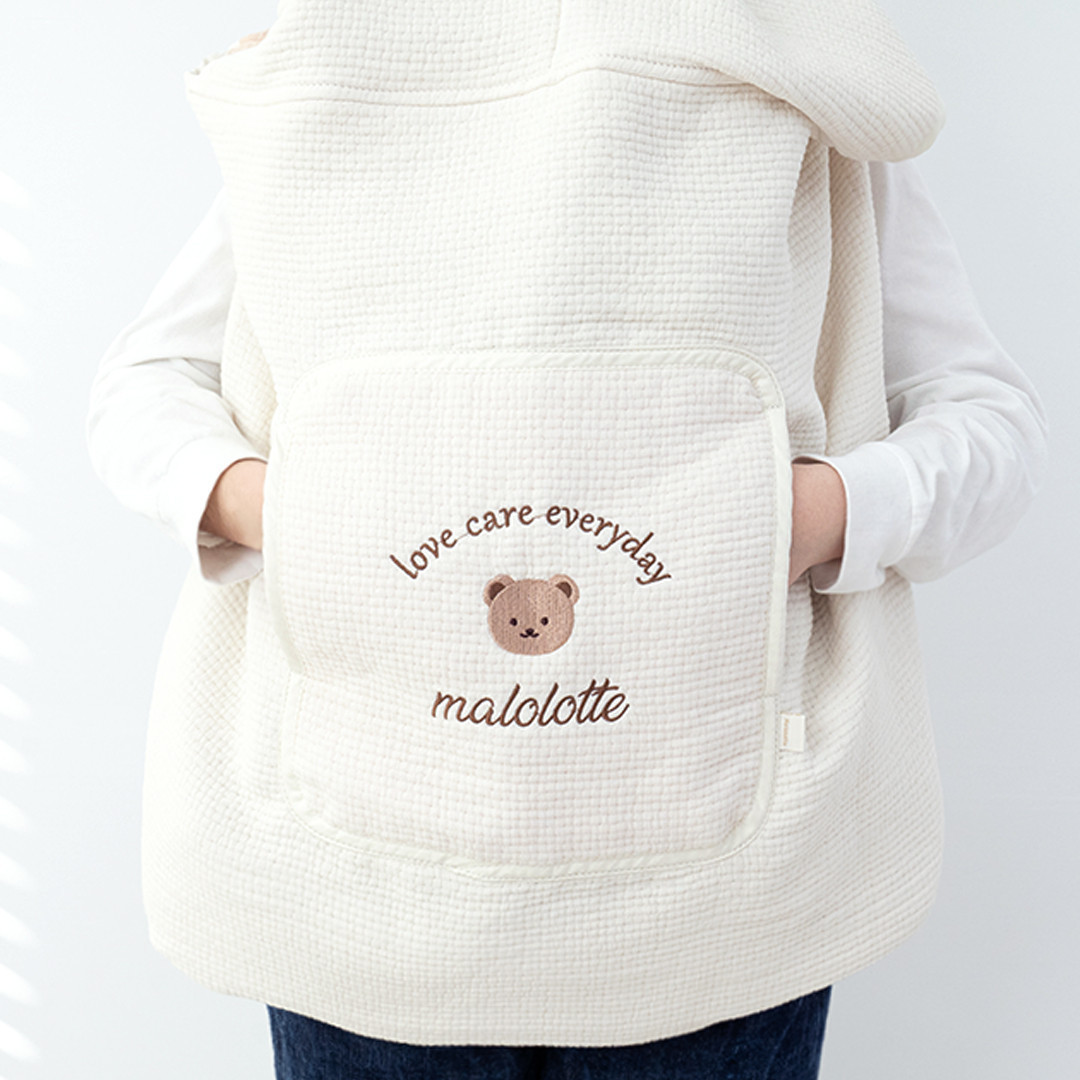 마롤 극세사 아기띠워머 아기 망토 블랭킷 후드 담요 겨울옷