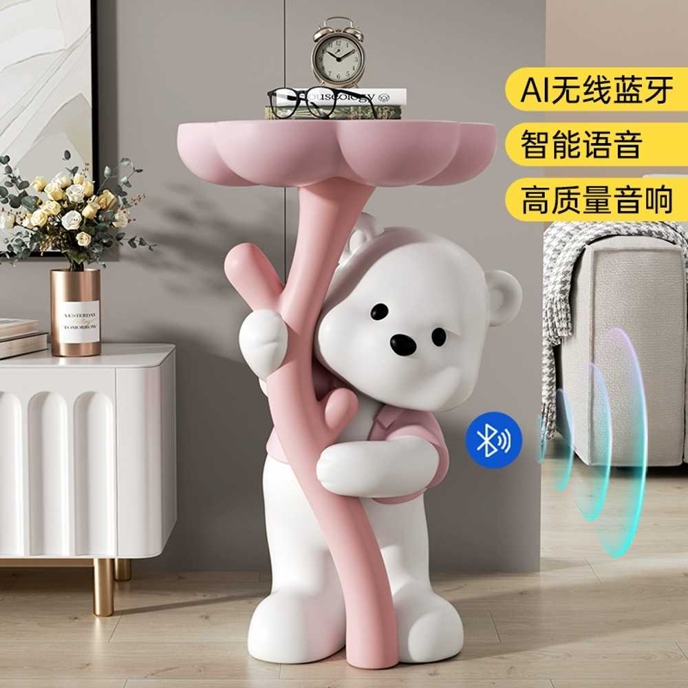 사이드 테이블 곰 트레이 쇼파협탁 귀여운 인테리어 62cm - 상세 이미지 3