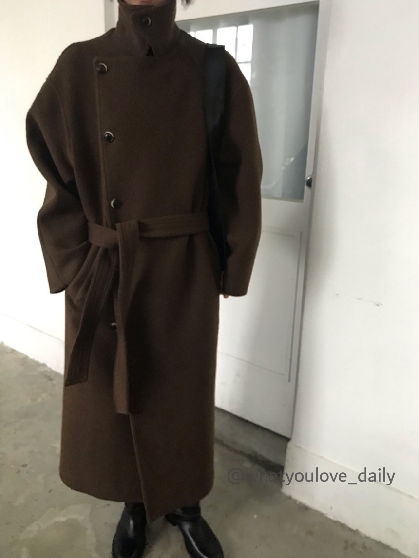 (SALE24FW브라운바로배송) 위아 우드울 코트 (2COL) 상세 이미지 6