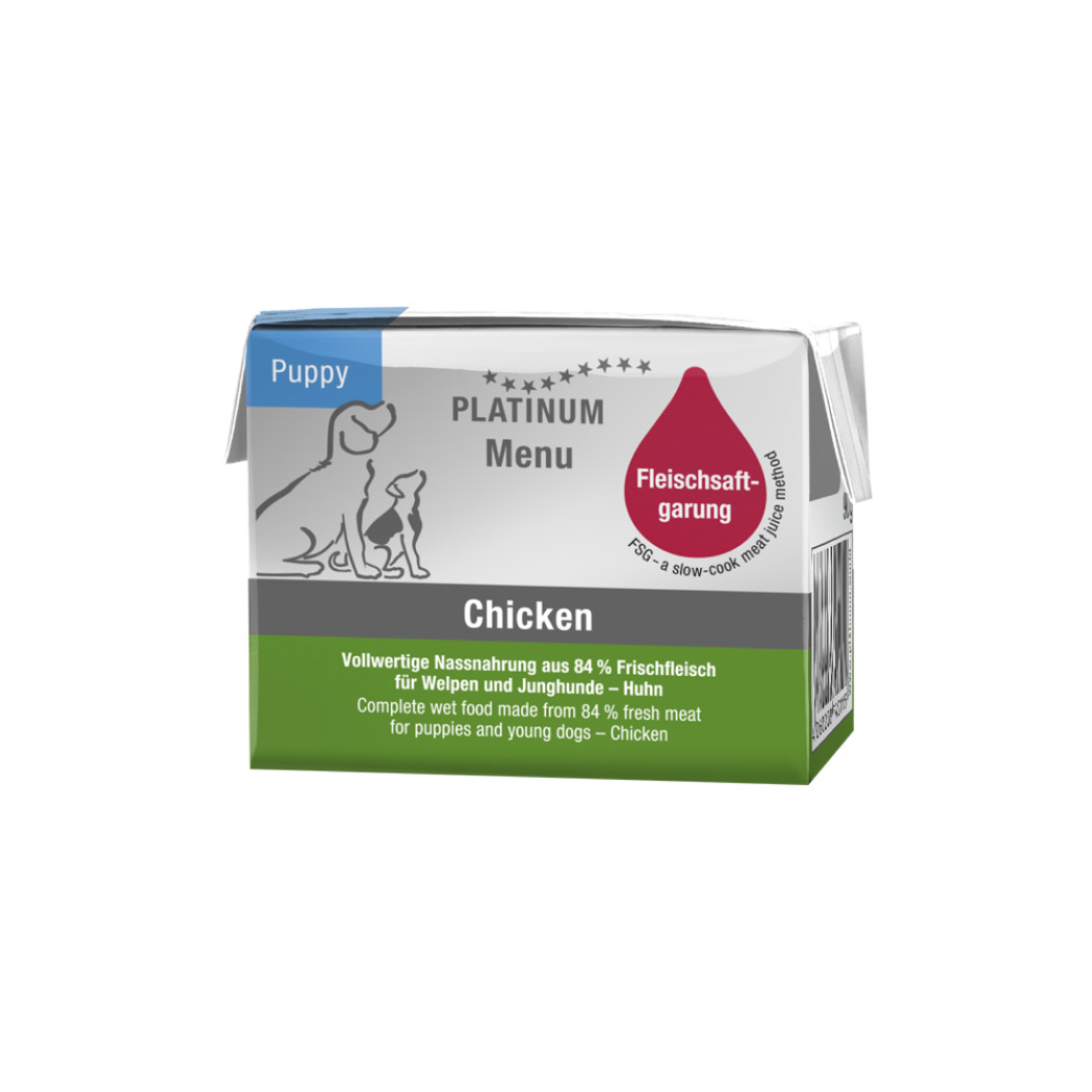 플래티넘 강아지습식사료 메뉴 퍼피 치킨 90g