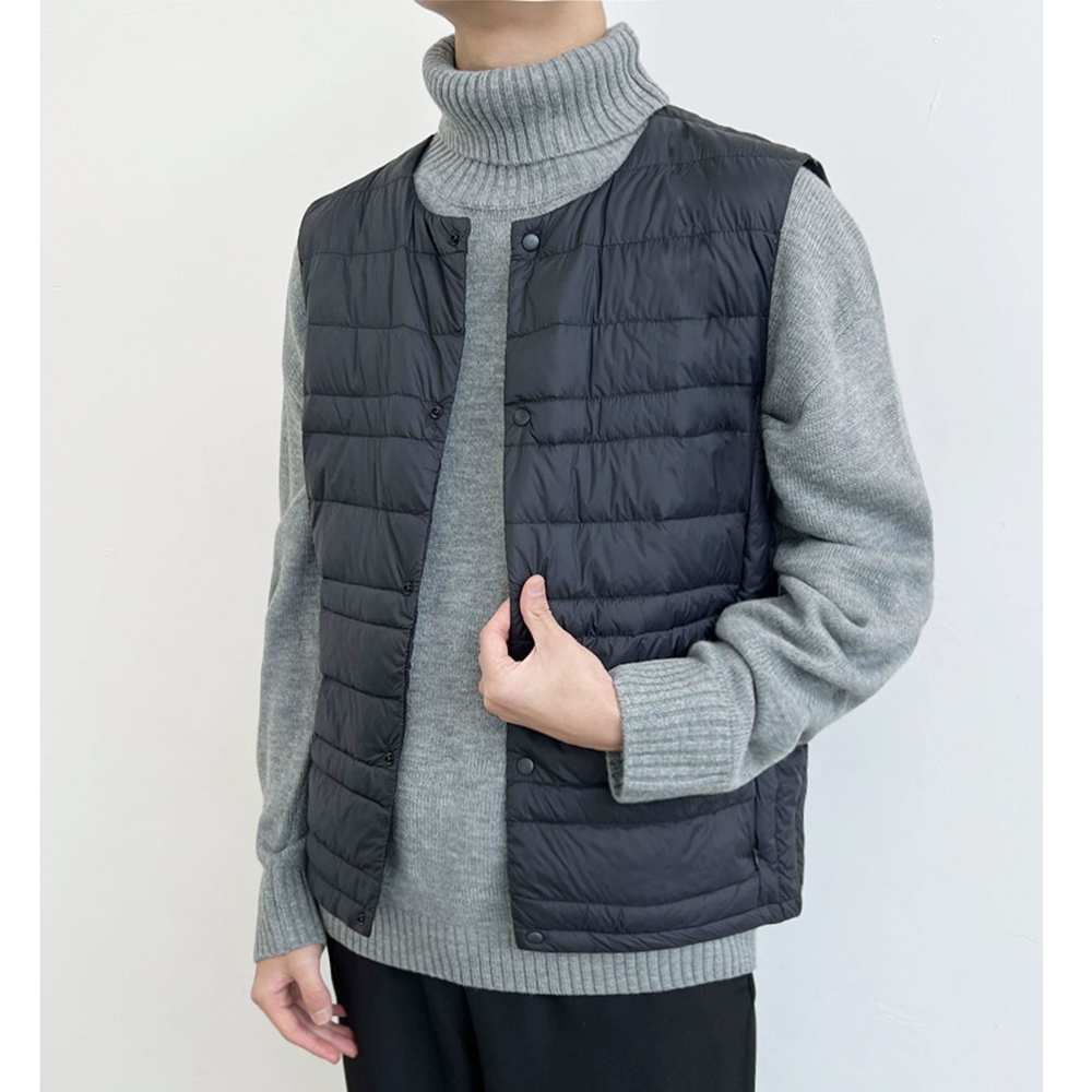 축구패딩조끼 얇은 구스 다운 남자 남성 경량 베스트