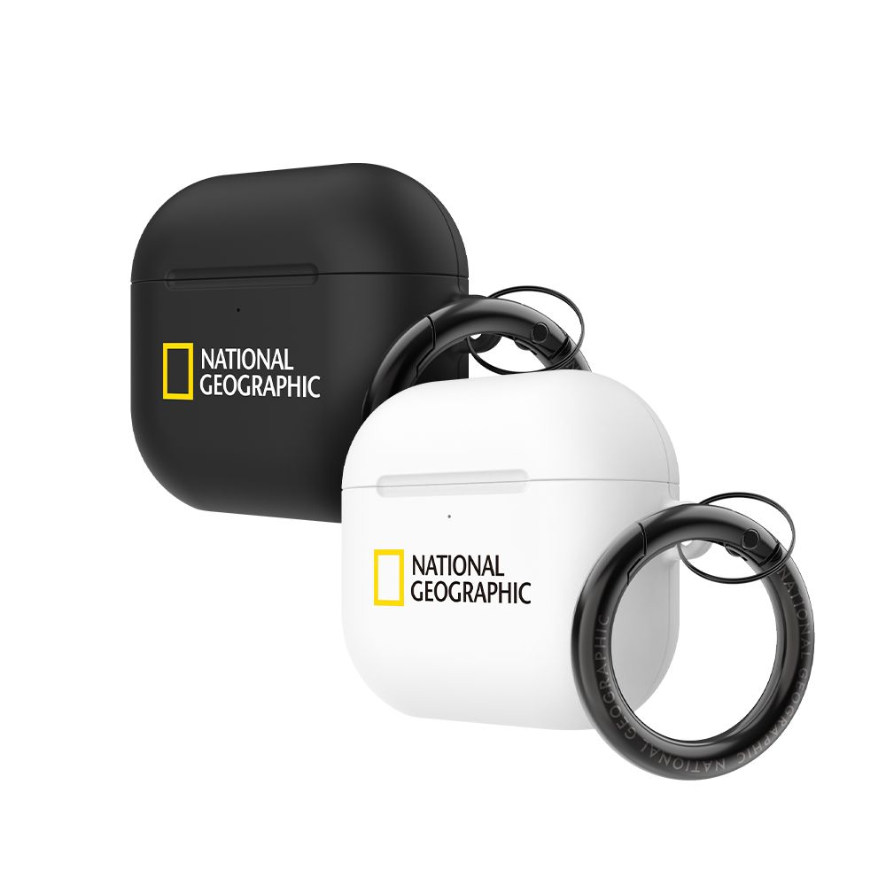 에어팟4 내셔널지오그래픽 브랜드로고 하드 케이스