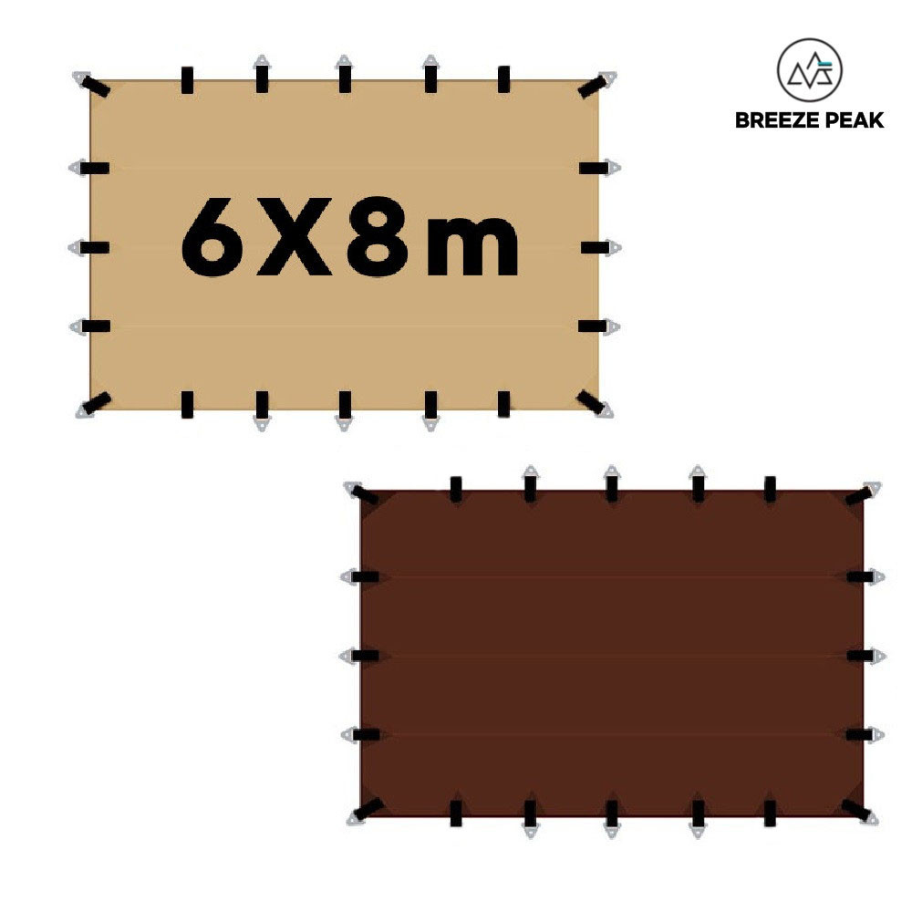 (국내) 초대형타프 대형 타프 스크린 블랙 암막 천막 장박 6x8m 실버 코팅