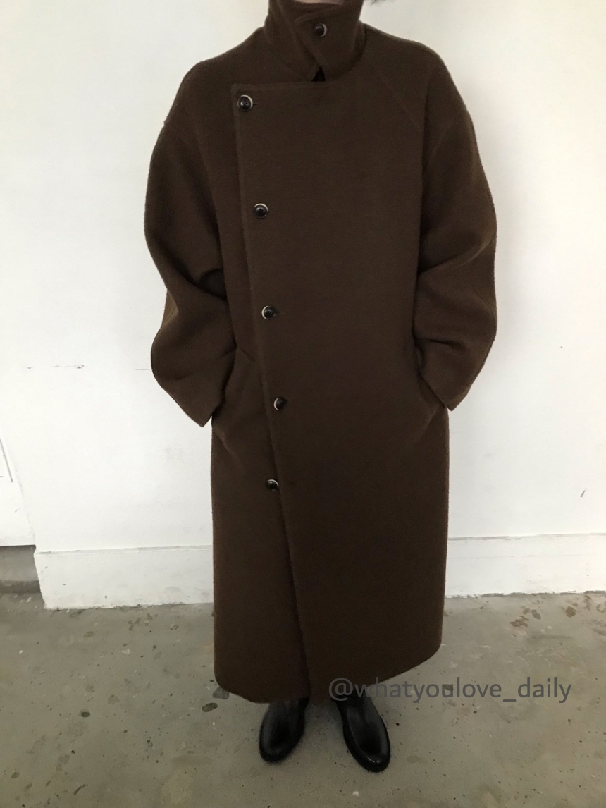 (SALE24FW브라운바로배송) 위아 우드울 코트 (2COL) 상세 이미지 8