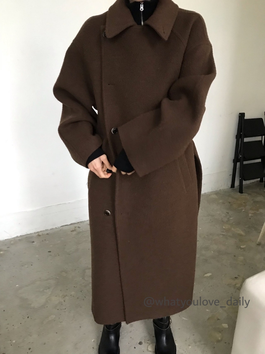(SALE24FW브라운바로배송) 위아 우드울 코트 (2COL) 상세 이미지 9