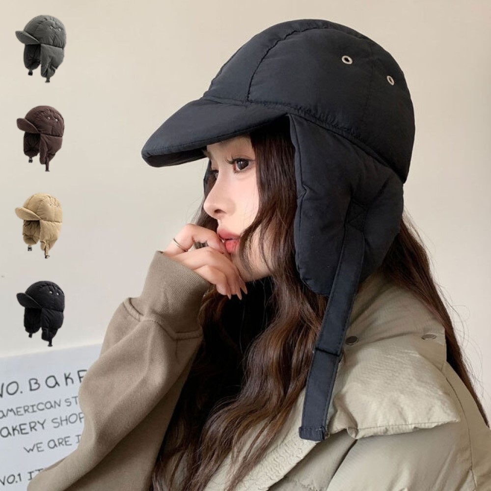 패딩 귀달이 트루퍼햇 4color 겨울 방한 귀도리 군밤모자 이어머프 패딩모자