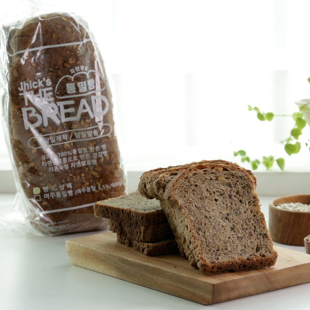 통곡물빵 곡물빵 100% 통밀식빵 뺑드상떼 900g 귀리빵 밀가루없는 비건 샌드위치