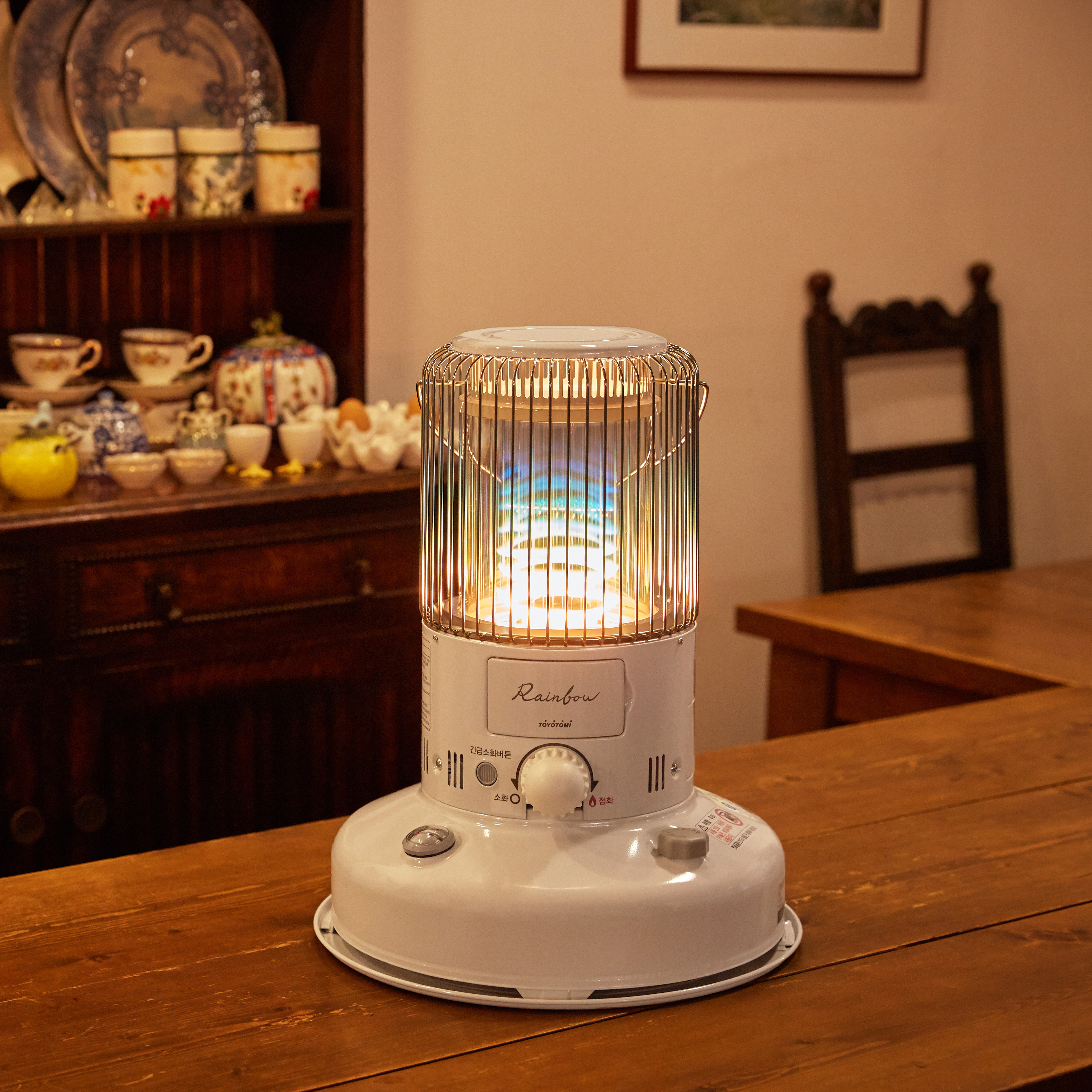 토요토미 RB-K25 심지식 난로 세트 신형 캠핑 등유 가정용 사무실 동계 화력조절