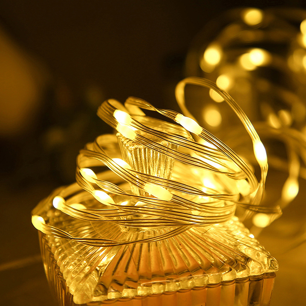 크리스마스 트리 전구 LED 줄 조명 앵두 LED 와이어 전구 파티 캠핑 엘핀 컬러 5m