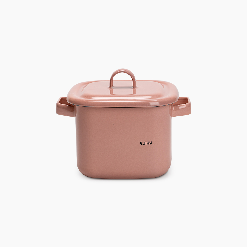 에지리 레모 스퀘어팟 1.5L 양손 사각 법랑냄비 - 상세 이미지 2