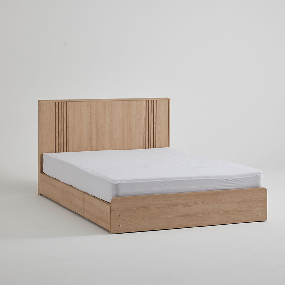 장인가구 로시 라이트 템바보드 평상형 신혼 부부 트윈 호텔식 조명 수납 침대프레임 Q