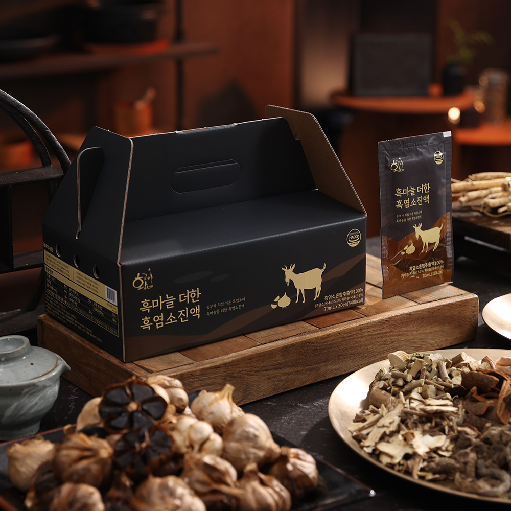 흑마늘 더한 흑염소진액 70ml 30포 즙 엑기스 - 상세 이미지 4