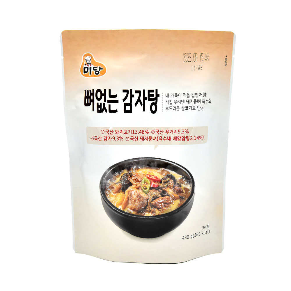 미당 뼈없는 감자탕 430g 국산재료 실온 순살 즉석탕 3개 - 상세 이미지 3