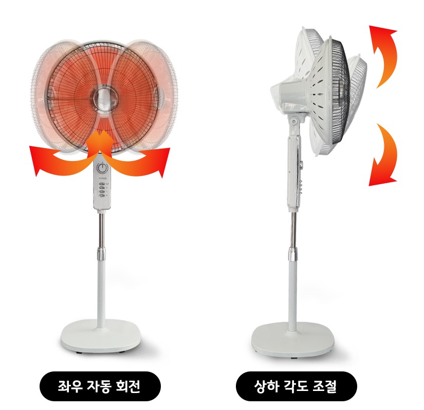 업소용 식당용 선풍기히터 사무실 스탠드형 하이라이트히터 매장용 전기난로 - 상세 이미지 2