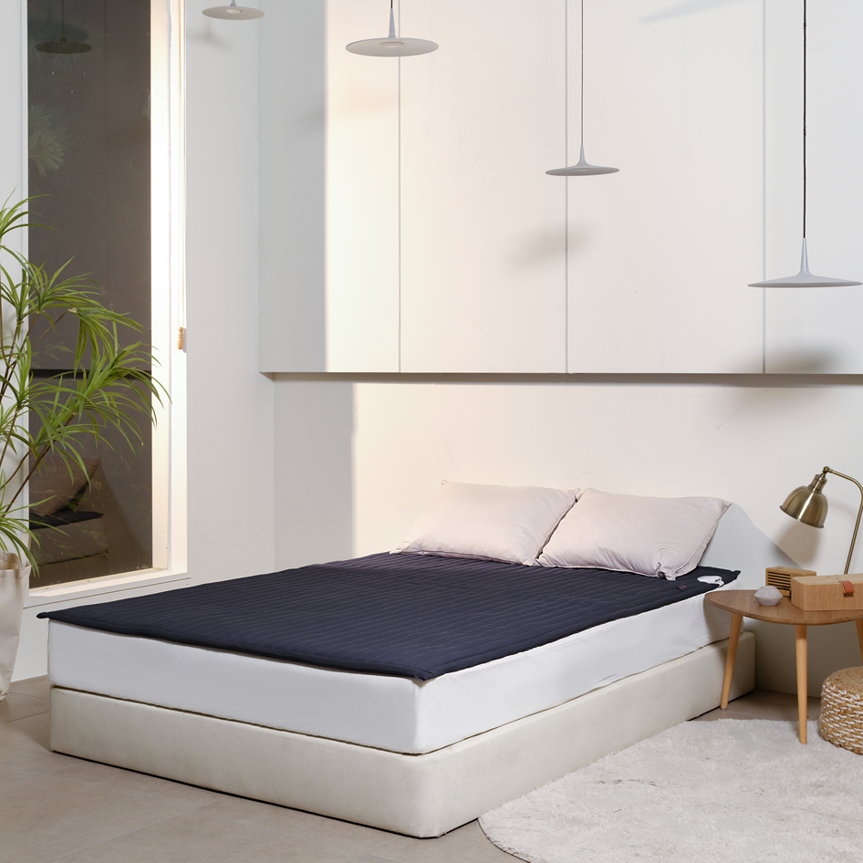 공감도씨 순면 80수 그래핀 탄소매트 고급형 카본 전기 온열 침대 1인용 퀸 킹 내추럴화이트 SS