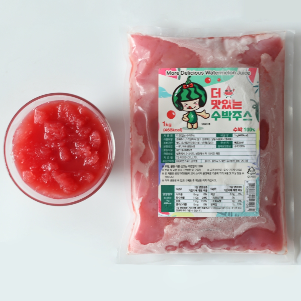 냉동 더 맛있는 수박주스 1kg 수박 100% 베트남산 - 상세 이미지 3